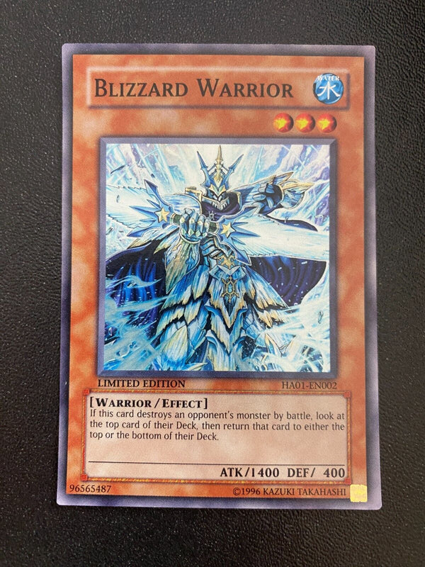 Yugioh Blizzard Warrior HA01-EN002 Super Rare Limited Edition LP