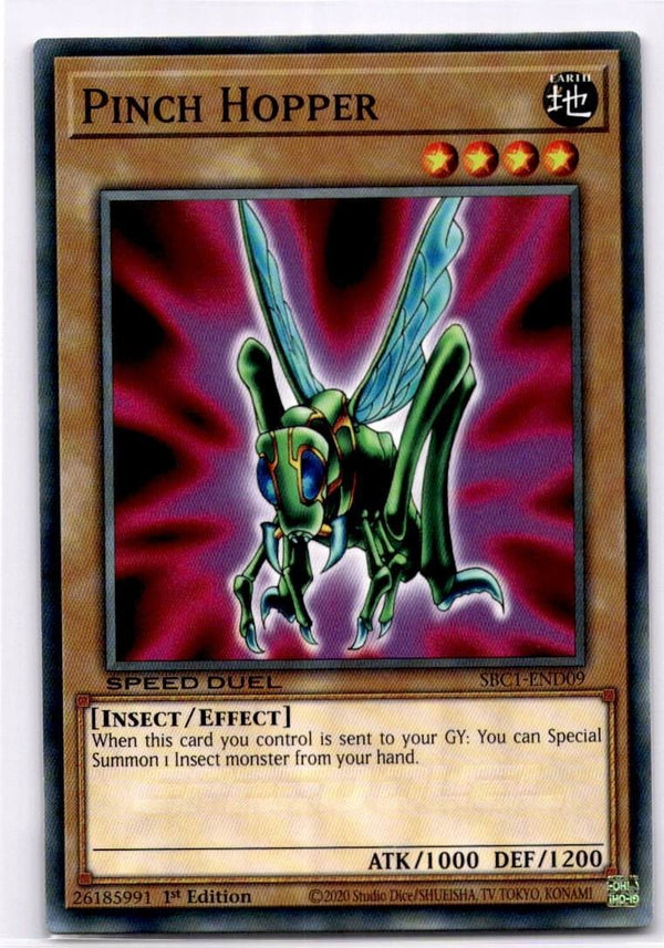Yugioh Pinch Hopper SBC1-END09 Common 1st Edition NM