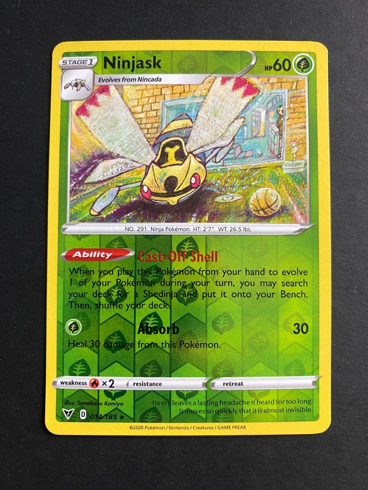 Pokemon Ninjask 014/185 Vivid Voltage Reverse Holo VLP/NM