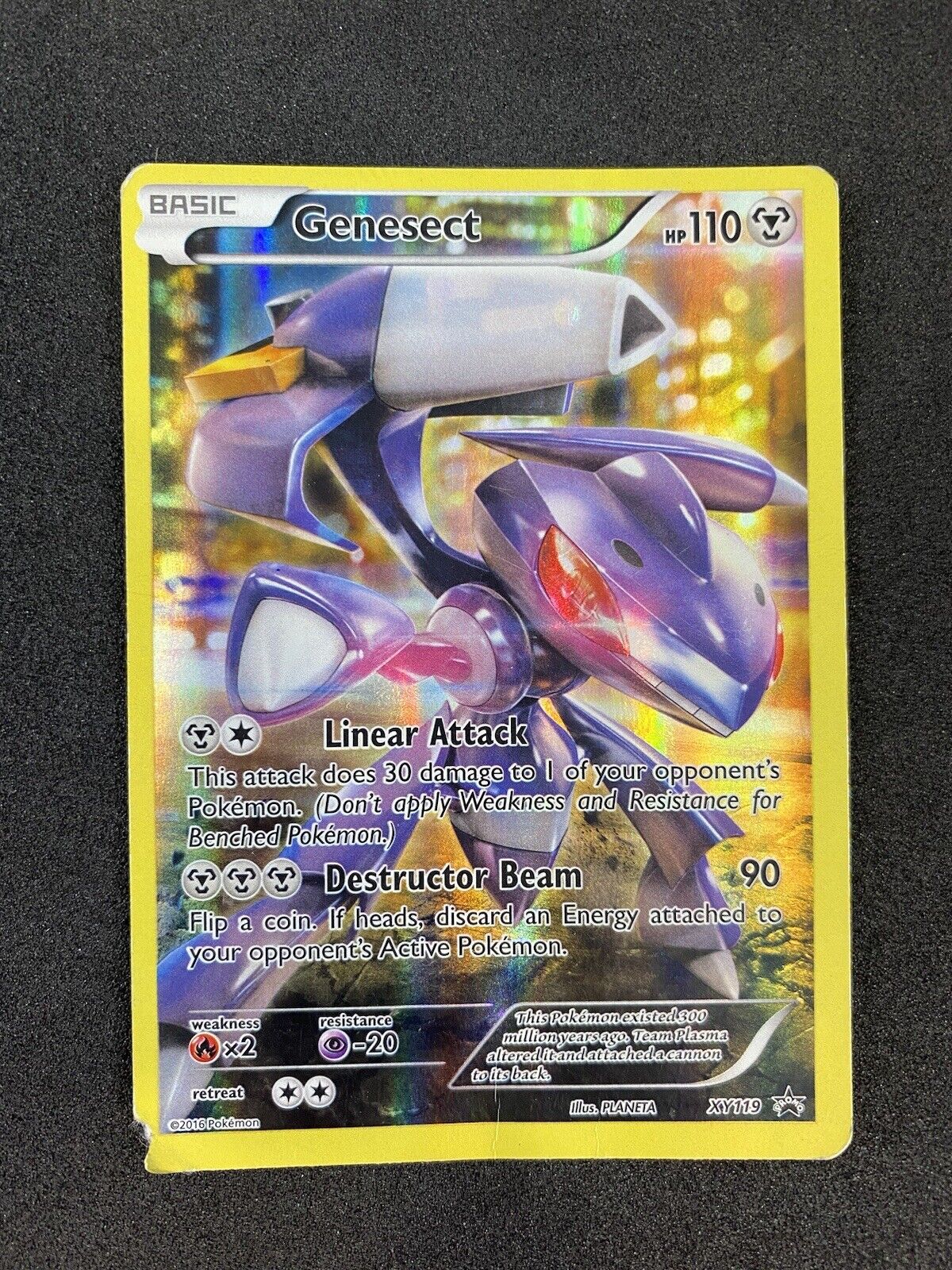 Pokemon Genesect XY119 Full Art Holo XY Black Star Promo Damaged