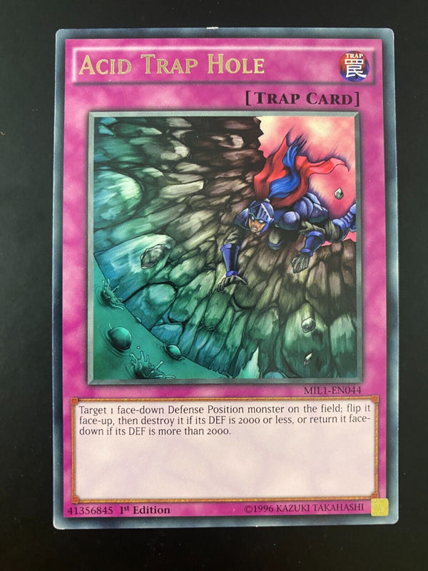 Yugioh Acid Trap Hole MIL1-EN044 1st Edition VLP