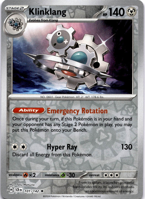 Pokemon Klinklang 101/142 Stellar Crown Reverse Holo NM