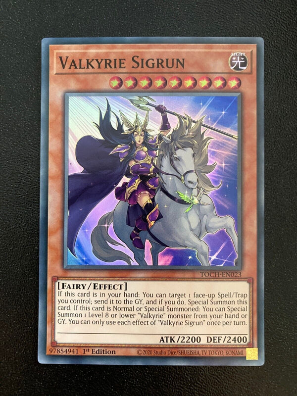 Yugioh Valkyrie Sigrun TOCH-EN023 Super Rare 1st Edition VLP/NM