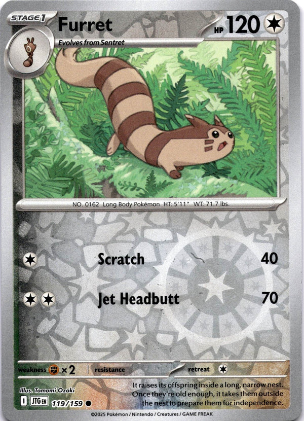 Pokemon Furret 119/159 Journey Together Reverse Holo NM