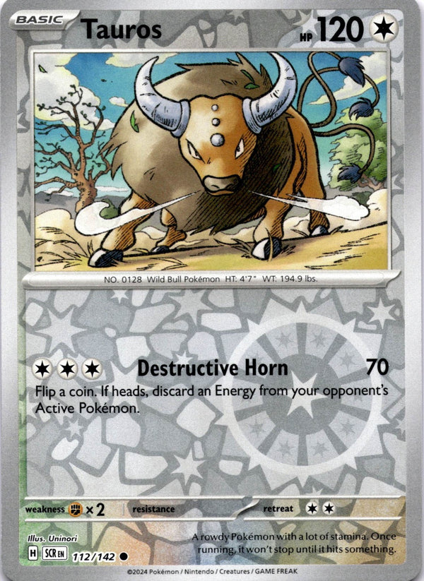 Pokemon Tauros 112/142 Stellar Crown Reverse Holo NM