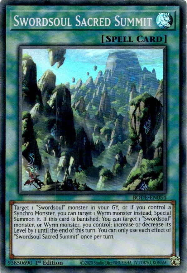 Yugioh Swordsoul Sacred Summit BODE-EN054 Super Rare 1st Edition NM