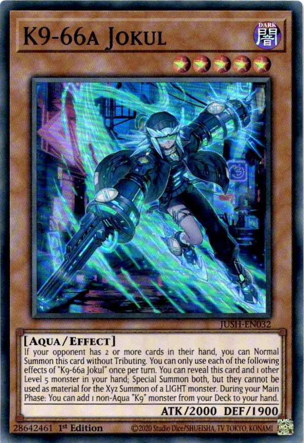 Yugioh K9-66a Jokul JUSH-EN032 Super Rare 1st Edition NM