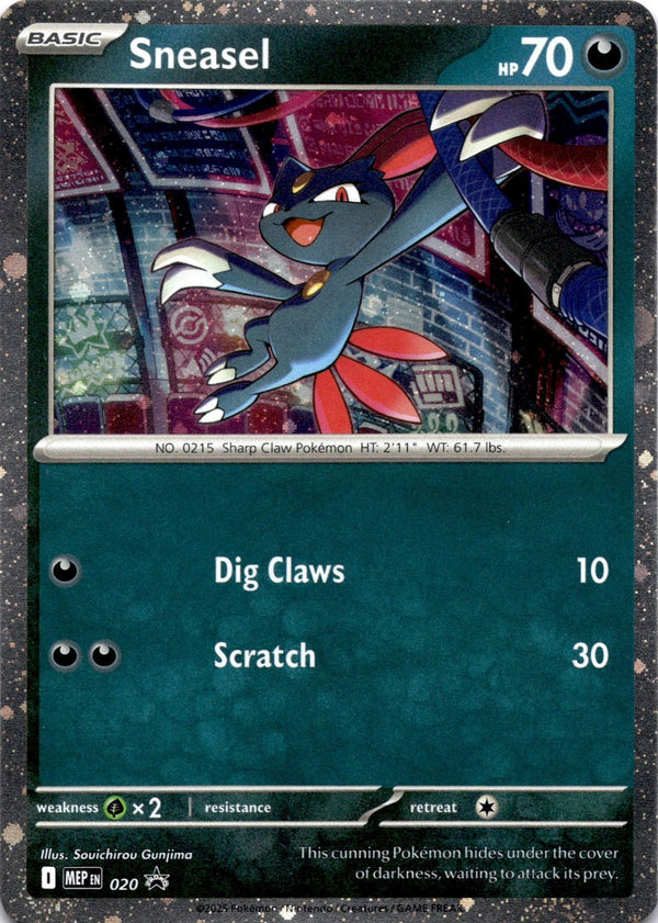 Pokemon Sneasel MEP 020 cosmos Mega Evolution Promos Holo NM