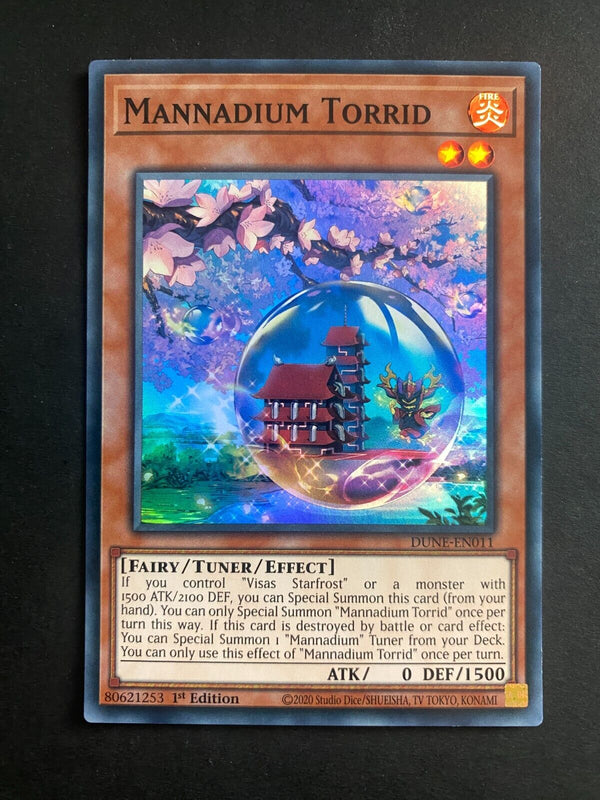 Yugioh Mannadium Torrid DUNE-EN011 Super Rare 1st Edition NM