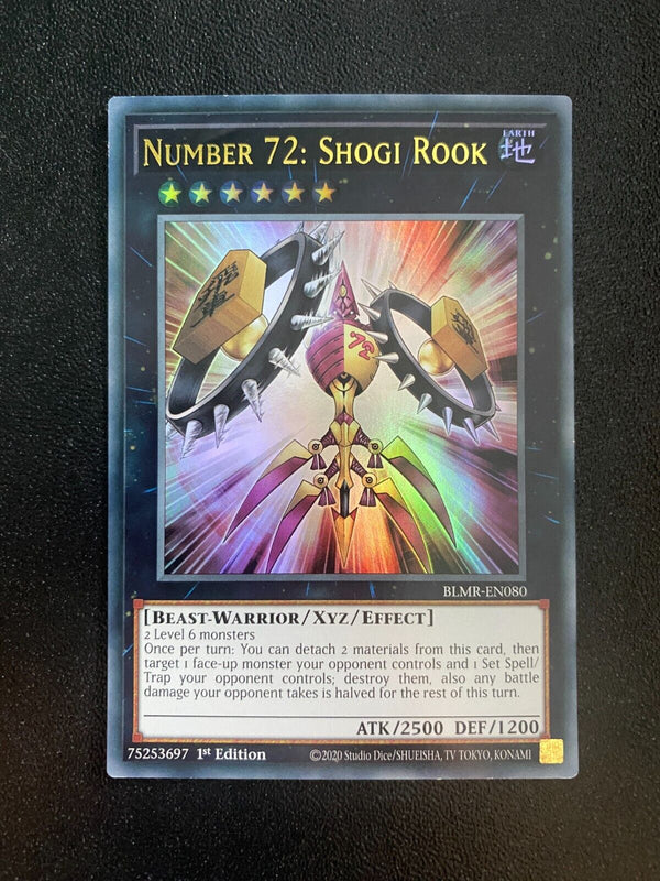 Yugioh Number 72: Shogi Rook BLMR-EN080 Ultra Rare 1st Edition NM