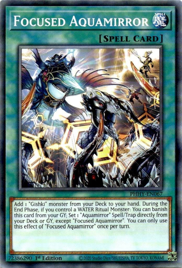 Yugioh Focused Aquamirror PHHY-EN067 Common 1st Edition NM