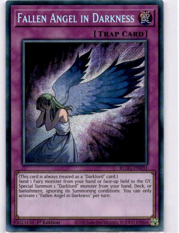 Yugioh Fallen Angel in Darkness BLGG-EN031 Secret Rare 1st Edition NM