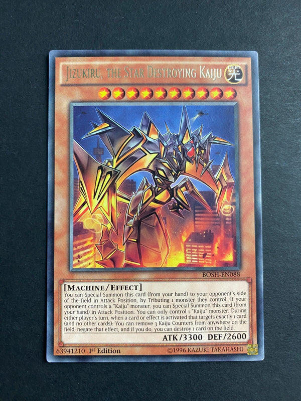 Yugioh Jizukiru, the Star Destroying Kaiju BOSH-EN088 Rare 1st Edition MP