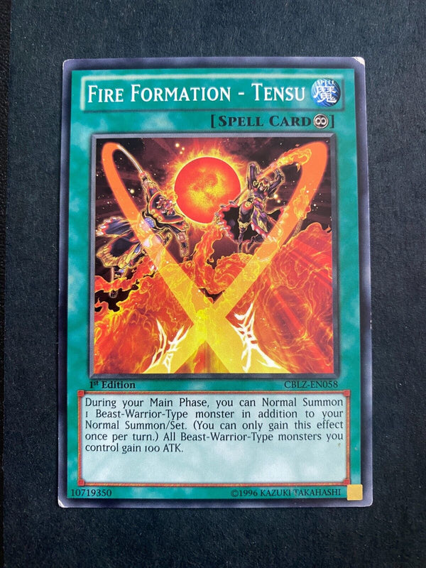 Yugioh Fire Formation - Tensu CBLZ-EN058 Common 1st Edition MP