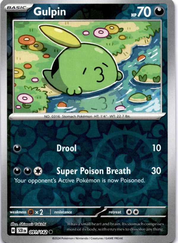 Pokemon Gulpin 091/142 Stellar Crown Reverse Holo NM