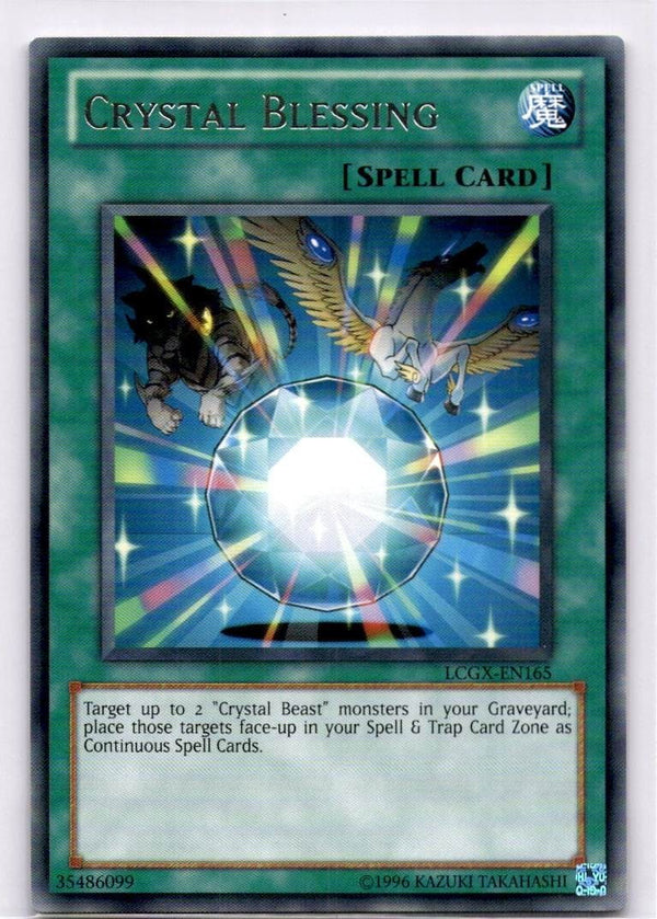 Yugioh Crystal Blessing LCGX-EN165 Rare Unlimited Edition NM