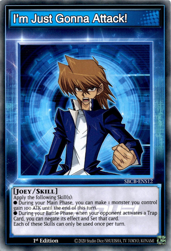 Yugioh I'm Just Gonna Attack SBCB-ENS12 Speed Duel Common 1st Edition VLP/NM