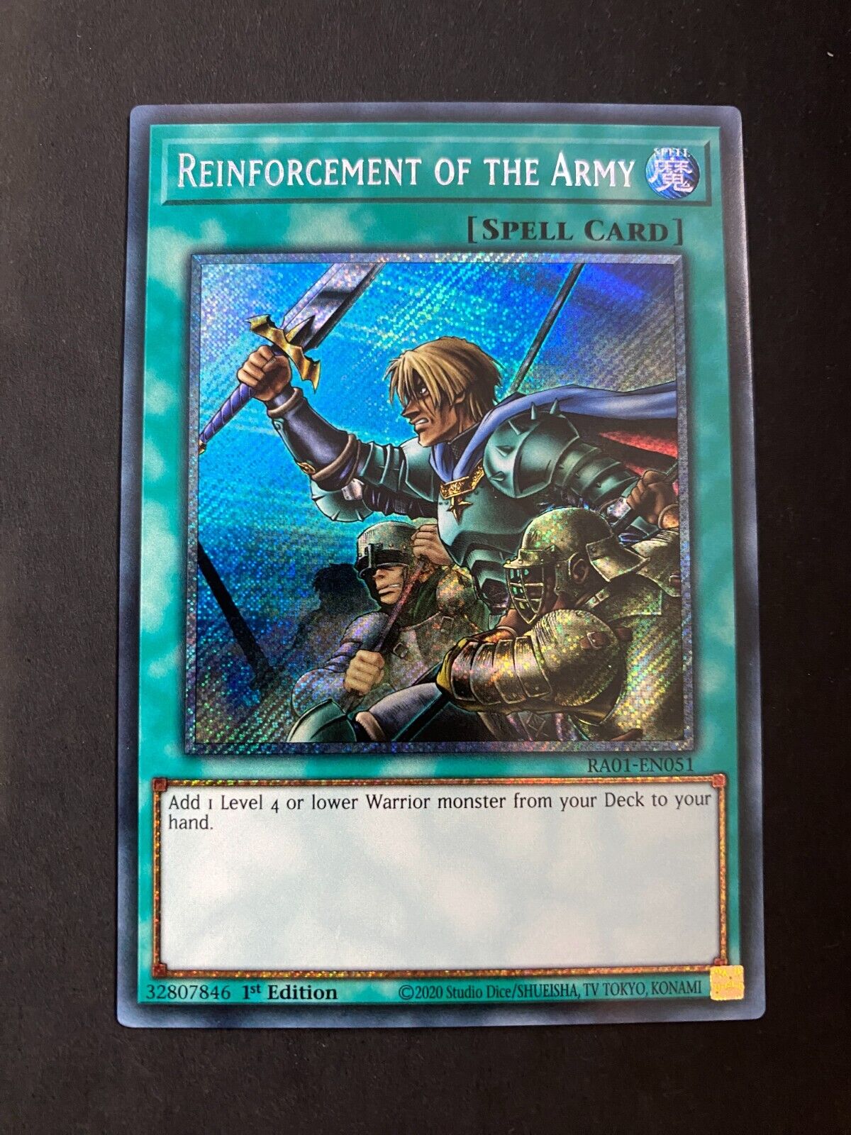 Yugioh Reinforcement of the Army RA01-EN051 Platinum Secret Rare 1st Edition NM