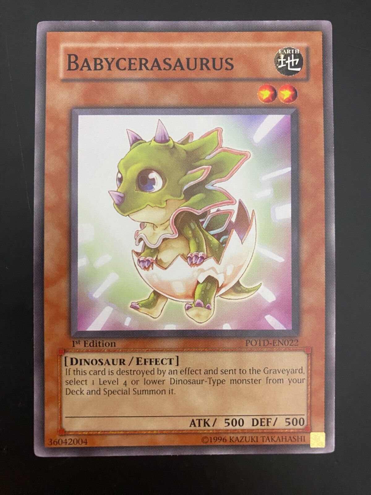 Yugioh Babycerasaurus POTD-EN022 1st Edition Common LP