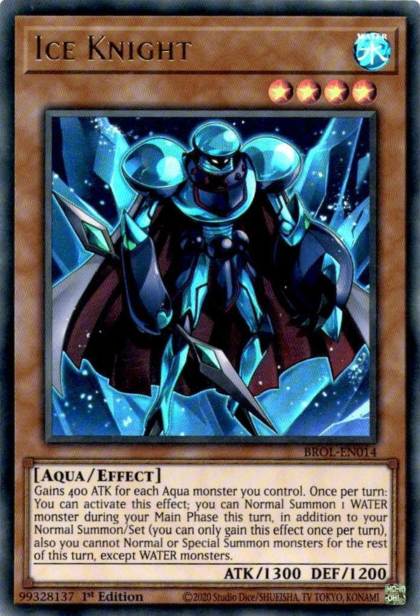 Yugioh Ice Knight BROL-EN014 Ultra Rare 1st Edition LP