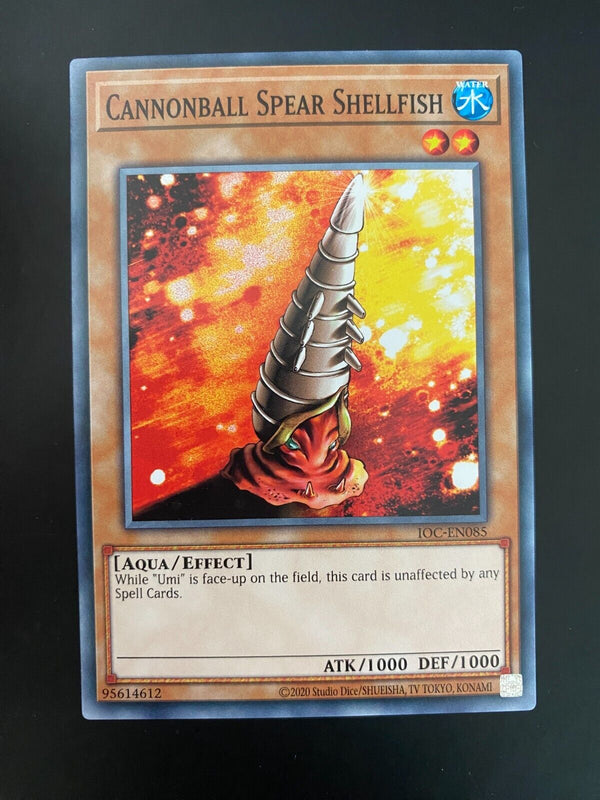 Yugioh Cannonball Spear Shellfish IOC-EN085 Common Unlimited Edition NM/MINT