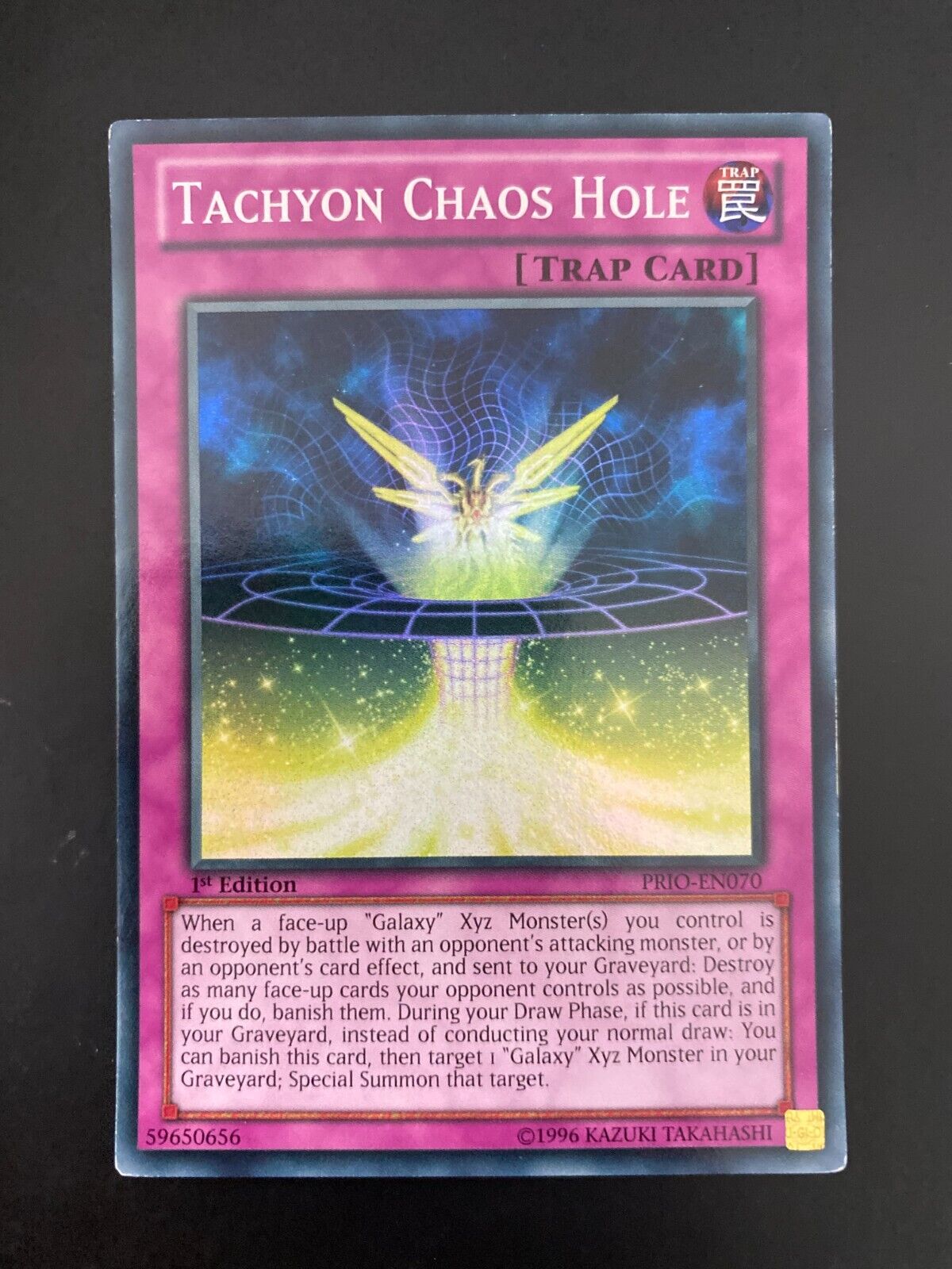 Yugioh Tachyon Chaos Hole PRIO-EN070 Super Rare 1st Edition VLP