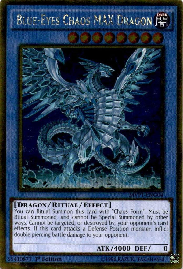 Yugioh Blue-Eyes Chaos MAX Dragon MVP1-ENG04 Gold Rare 1st Edition VLP/NM