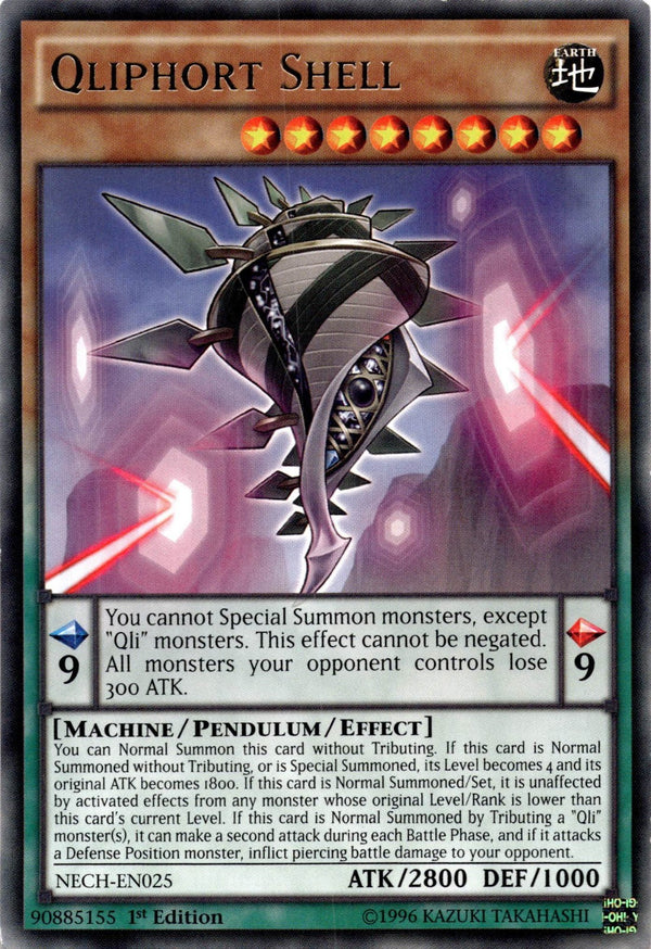 Yugioh Qliphort Shell NECH-EN025 Rare 1st Edition MP