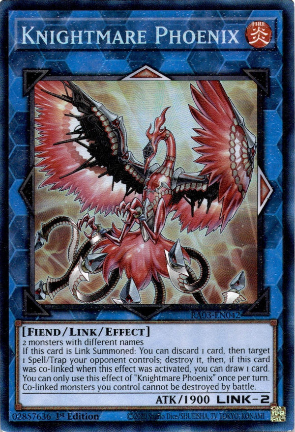 Yugioh Knightmare Phoenix RA03-EN042 Collector’s Rare 1st Edition NM