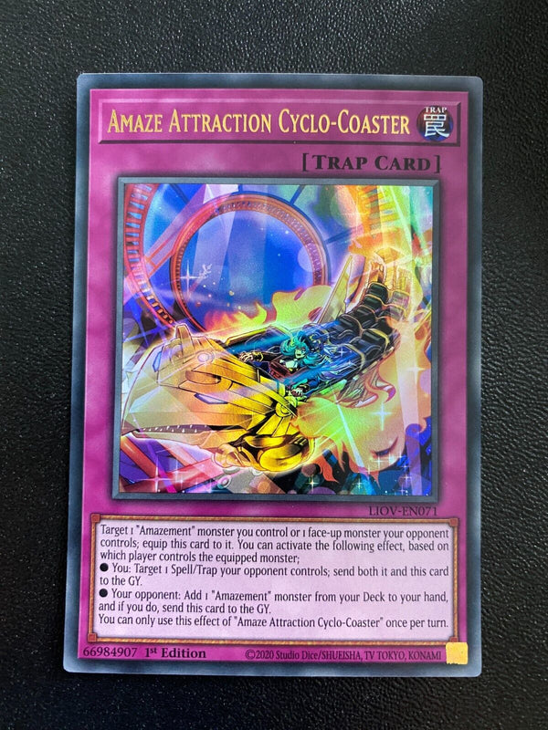 Yugioh Amaze Attraction Cyclo-Coaster LIOV-EN071 Ultra Rare 1st Edition VLP/NM