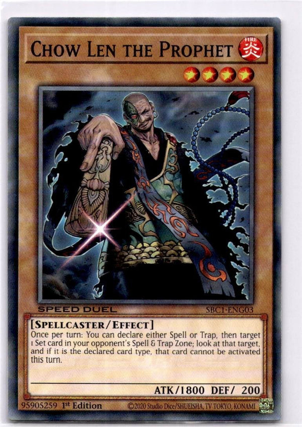 Yugioh Chow Len the Prophet SBC1-ENG03 Common 1st Edition NM