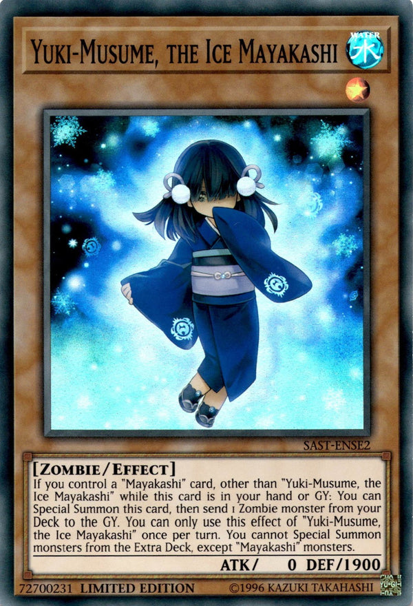 Yugioh Yuki-Musume, the Ice Mayakashi SAST-ENSE2 Super Rare Limited Ed VLP/NM