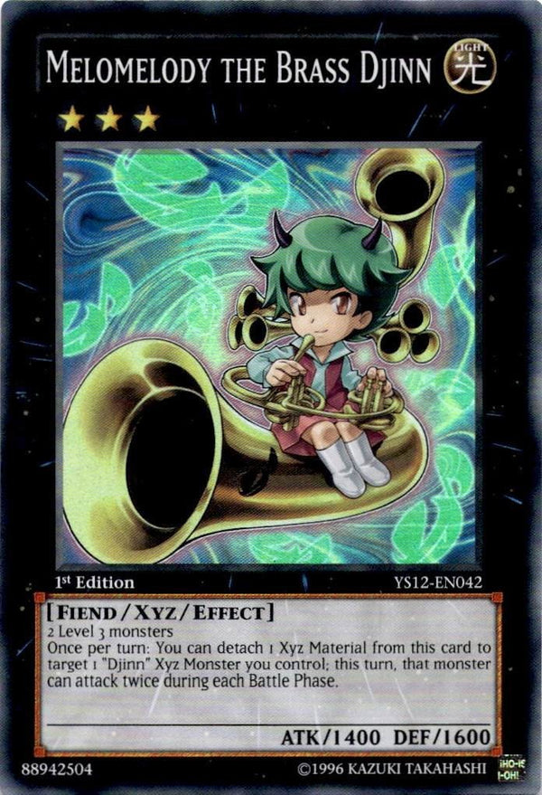Yugioh Melomelody the Brass Djinn YS12-EN042 Super VLP/NM FOIL SHIFT MISPRINT