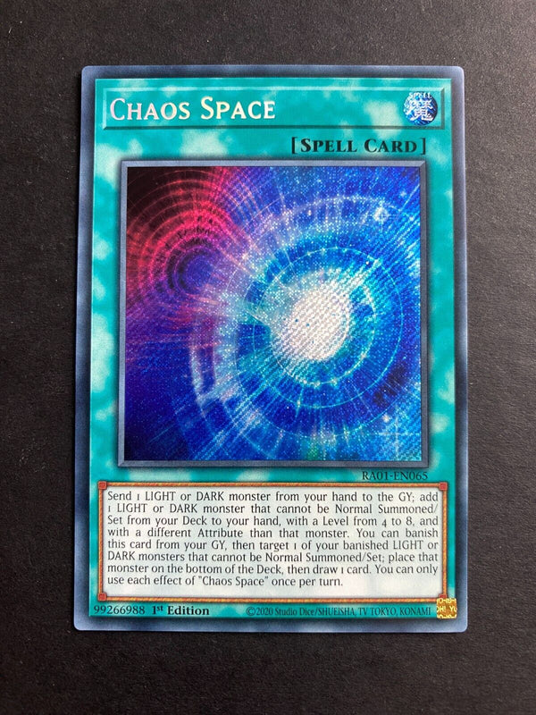 Yugioh Chaos Space RA01-EN065 Secret Rare 1st Edition VLP/NM