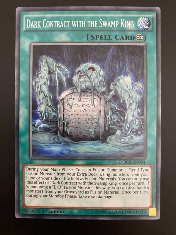 Yugioh Dark Contract with the Swamp King DOCS-EN094 1st Edition Common NM/MINT