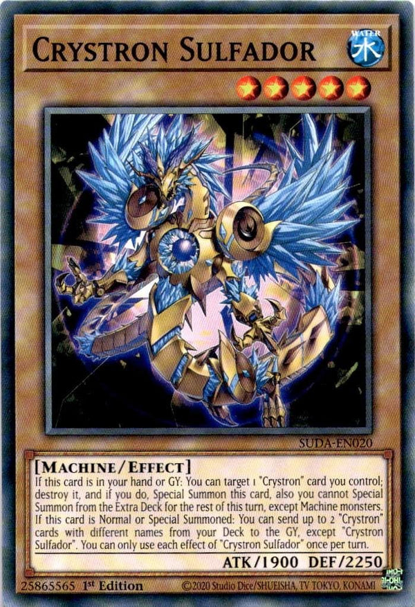 Yugioh Crystron Sulfador SUDA-EN020 Common 1st Edition NM