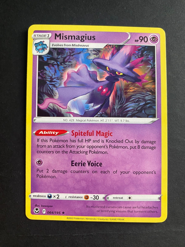 Pokemon Mismagius 064/195 Silver Tempest Rare Non Holo NM