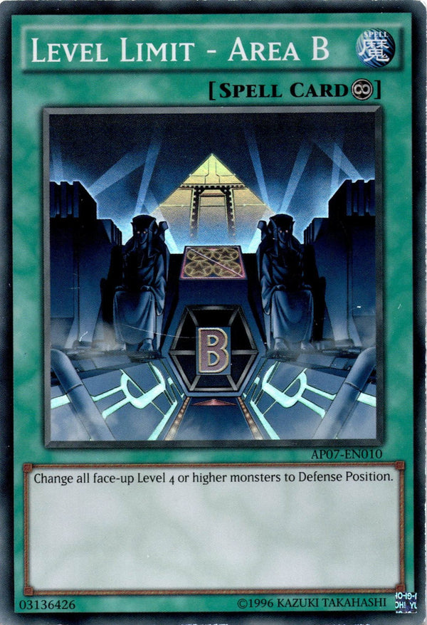 Yugioh LP Level Limit - Area B AP07-EN010 Super Rare Unlimited Edition MP/LP