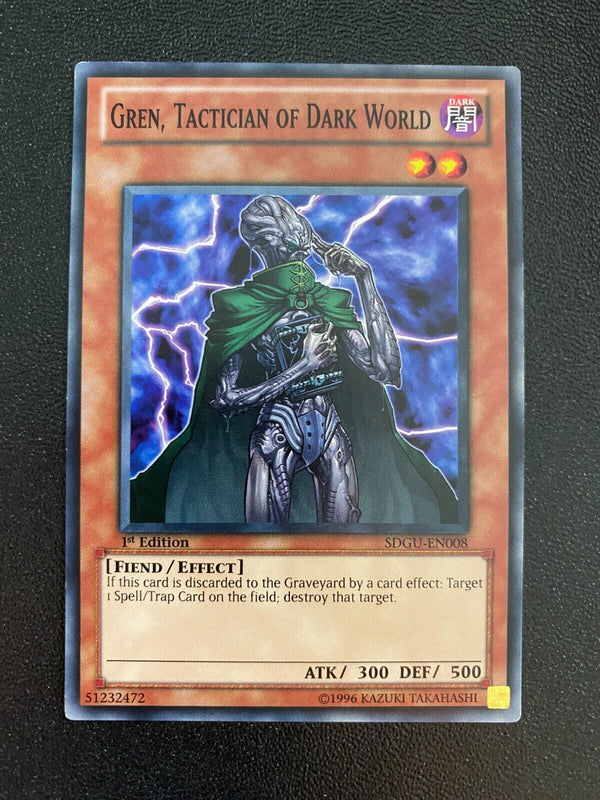 Yugioh Gren, Tactician of Dark World SDGU-EN008 Common 1st Edition LP