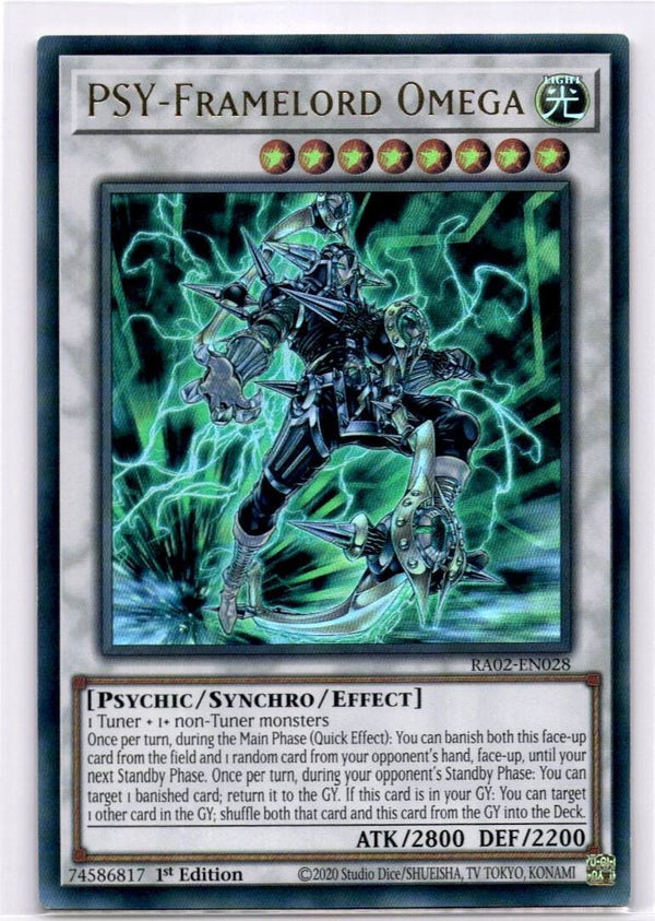 Yugioh PSY-Framelord Omega RA02-EN028 Ultra Rare 1st Edition NM