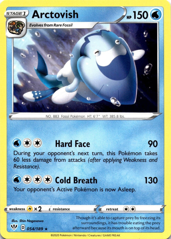 Pokemon Arctovish 054/189 Darkness Ablaze Non Holo VLP/NM