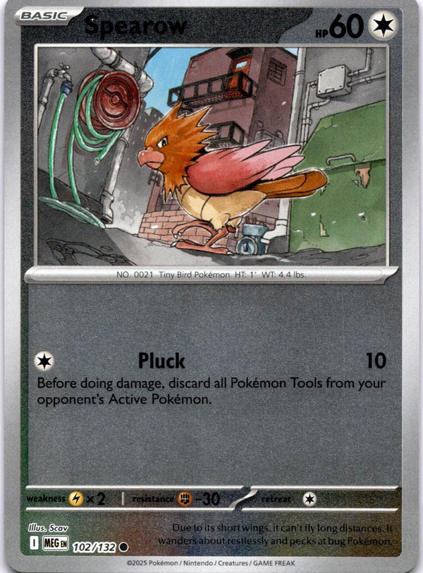 Pokemon Spearow 102/132 Mega Evolution Reverse Holo NM