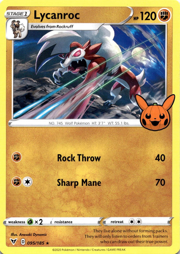 Pokemon Lycanroc 095/185 Trick or Trade 2023 Non Holo NM