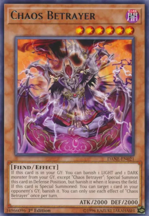 Yugioh Chaos Betrayer DANE-EN021 Rare 1st Edition NM