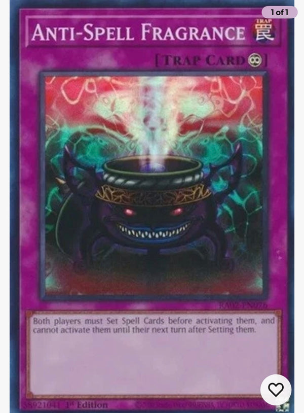 Yugioh Anti-Spell Fragrance RA02-EN076 Ultra Rare 1st Edition NM