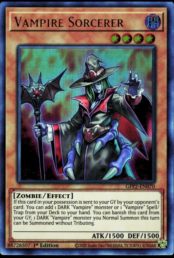 Yugioh Vampire Sorcerer GFP2-EN070 Ultra Rare 1st Edition NM